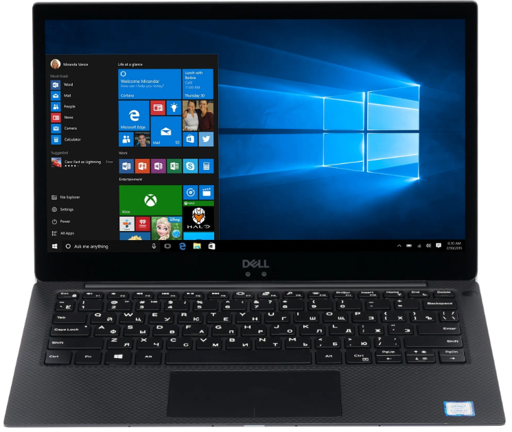 13.3" Ноутбук Dell XPS 9380 (1920x1080, Intel Core i5-8265U, RAM 8ГБ, SSD 256ГБ, Intel UHD Graphics 620, Win 10Pro)