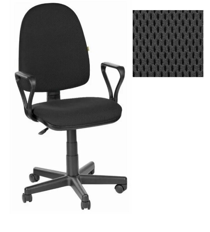 Офисное кресло OLSS Престиж черная ткань сетка TW