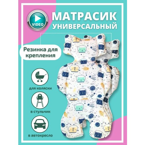 Матрасик в прогулочную коляску вкладыш в автокресло летний 750₽