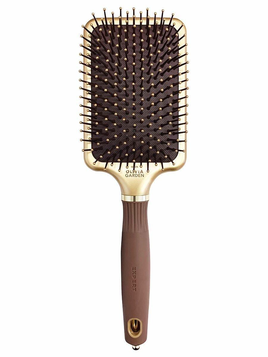 Щетка Olivia Garden EXPERT CARE RECTANGULAR Nylon Bristle Gold&Brown L