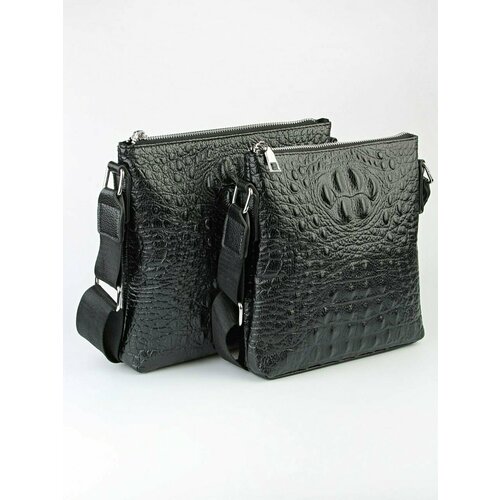 Сумка барсетка Skin фактура под рептилию черный 2572₽