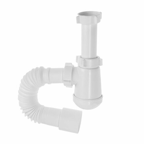 Сифон для мойки ORIO Чик М-32002 1 12х32 мм без выпуска гофра 32х4050 мм L370 мм 517₽