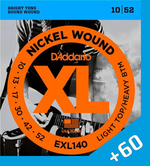 Струны для электрогитары D'Addario EXL140 + Seven String 10-60