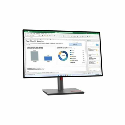 монитор lenovo thinkvision p27q 30 27 black Монитор Lenovo 27 ThinkVision P27i-30 Black с поворотом экрана