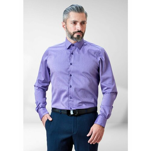 фото Рубашка mario machardi, размер 2xl, фиолетовый