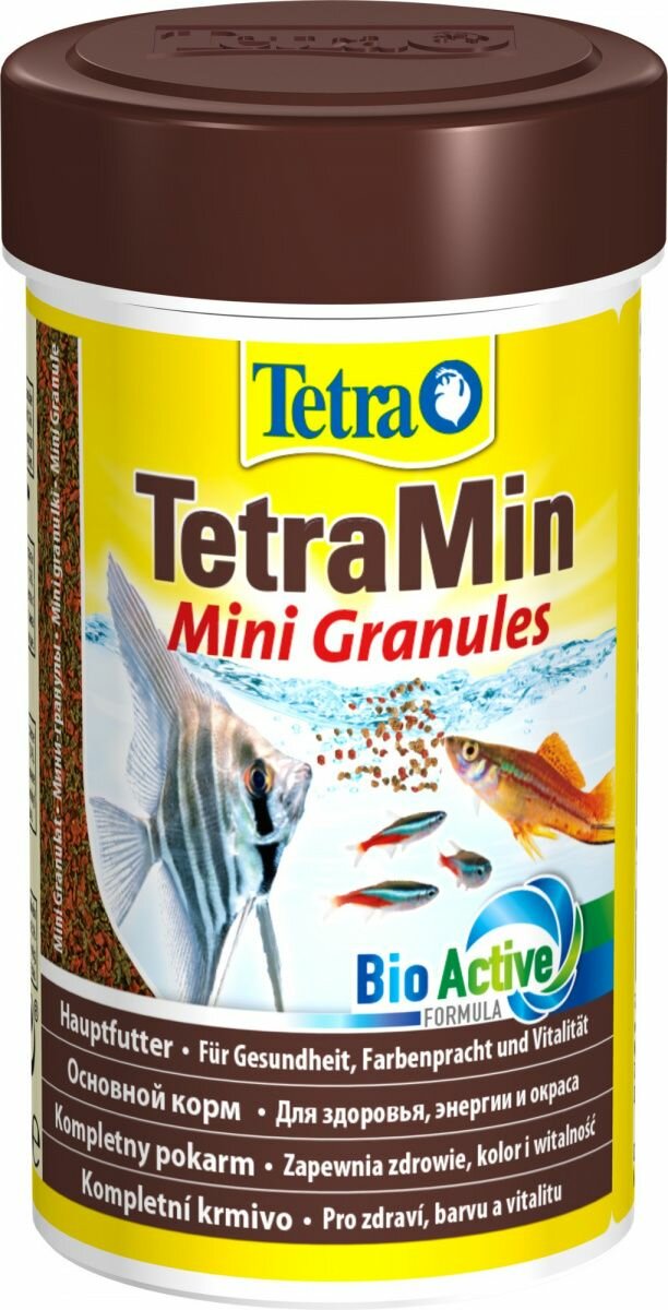 TetraMin Mini Granules корм для всех маленьких декоративных рыб, гранулы 100мл