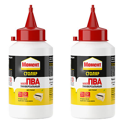 Клей ПВА Момент Столяр Универсальный D1 250 г (2шт.)