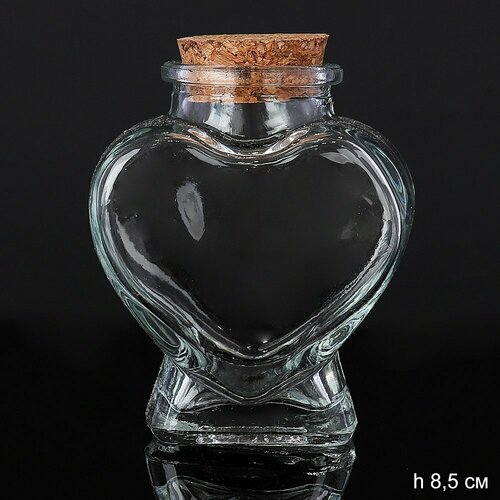 Банка для специй Сердце с бамбуковой пробкой 8 см 269₽