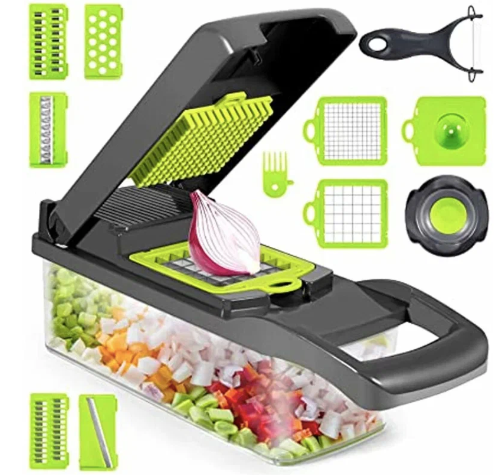 Овощерезка (терка для овощей) Veggie Slicer 14в1, серый