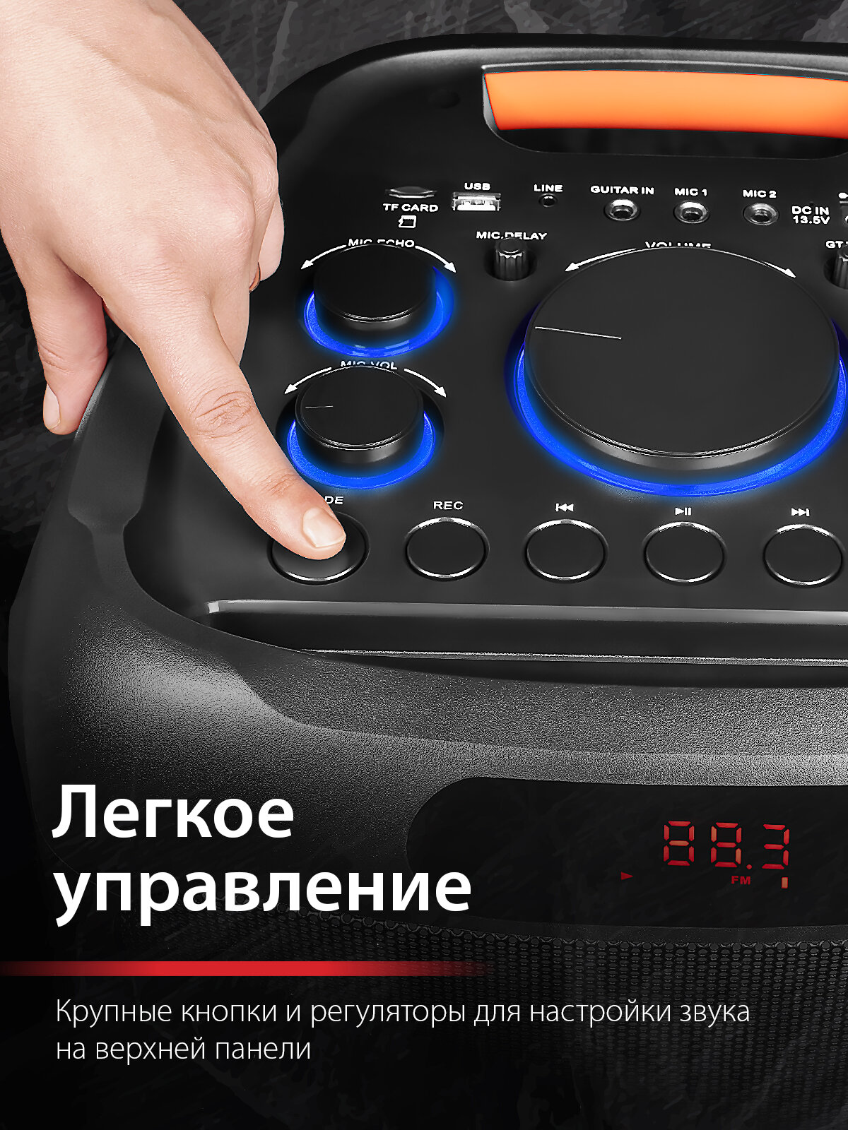 Портативная колонка Microlab PT1000W с 2 микрофонами — фото 1