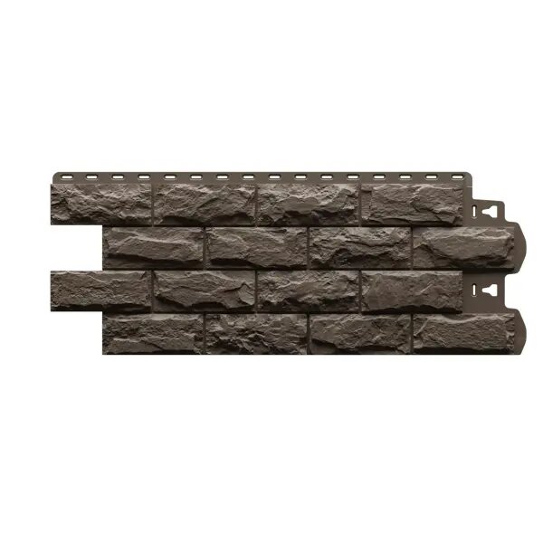 фото Сайдинг виниловый Docke Dacha Доломит камень 1.16 м 0.43 м? темно-коричневый