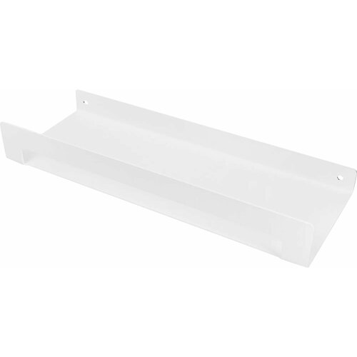 Полка для ванной c бортом 35x5x12 см сталь цвет белый 1485₽