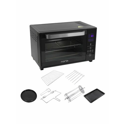 Духовка электрическая настольная шашлычница и вертел 30л 8738₽