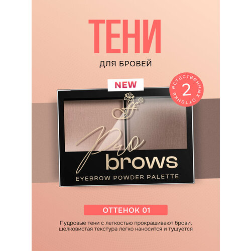 фото Тени для бровей ffleur pro brows палетка 2 цвета тон 01, 12г