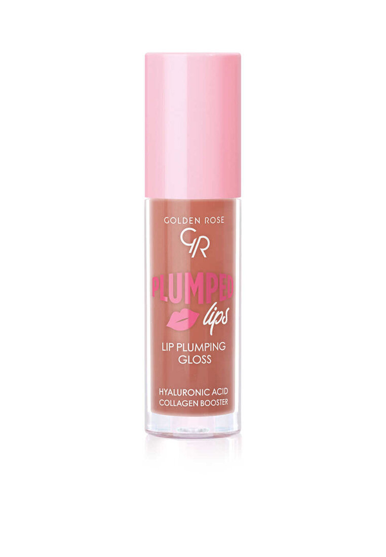 Блеск для губ Golden Rose "PLUMPED LIPS PLUMPING GLOSS", для объема и увлажнения, с перем и имбирем