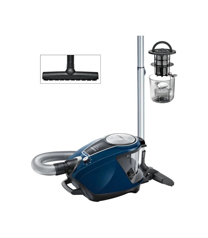 Пылесос Bosch Serie 8 BGS7RCL SmartSensor, сухой, контейнер 3 л, 700Вт, синий/чёрный — фото 1