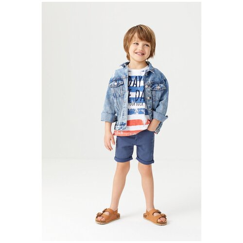 фото Джинсовая куртка свободного кроя 1805061103 голубой 104 sela