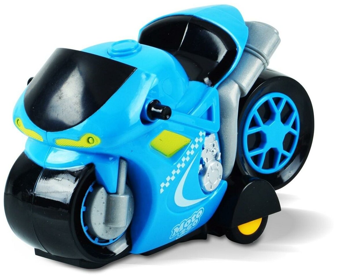 Мотоцикл на радиоуправлении Mioshi Tech "Мотокросс" 16 см со звуковыми эффектами цвет: синий