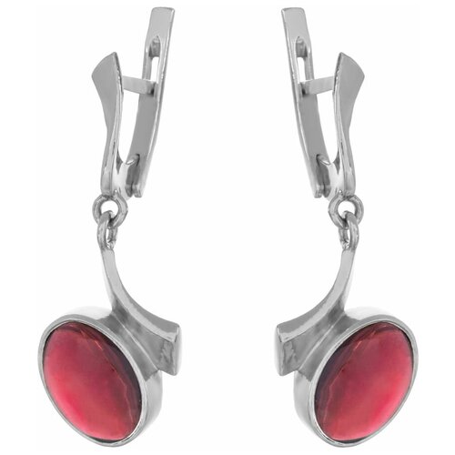 Серьги Невский-Т из серебра с гранатом 43403ВР