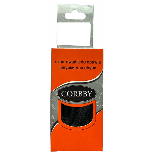 фото Corbby шнурки плоские 100 см. хлопок 100%. черные.