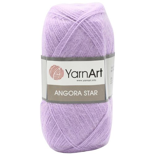 Пряжа YarnArt Angora Star, 100 грамм, 500 метров, цвет: 9560 нежно-сиреневый (5 мотков) (количество товаров в комплекте: 5)