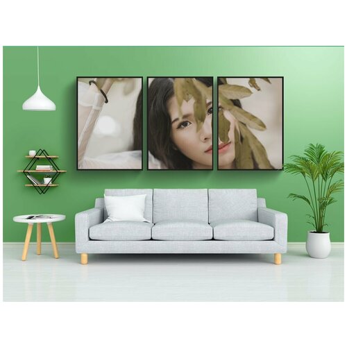 фото Набор модулных постеров для интерьера "портрет, девочка, женщина" 60x90 см. в тубусе, без рамки lotsprints