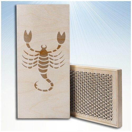 фото Доска садху / доска с гвоздями / доска для йоги / знак зодиака - 13 / шаг 10мм сила души и тела