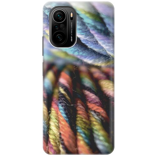 фото Силиконовый чехол на xiaomi poco f3 / сяоми поко ф3 с принтом "пряжа gosso