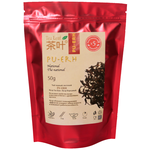 Чай китайский черный листовой Пуэр Тхе Цзи, 50 г, металлизированный дой-пак, Tea Leaf - изображение