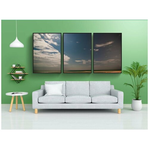 фото Набор модулных постеров для интерьера "анимированный, пляж, красивая" 60x90 см. в тубусе, без рамки lotsprints