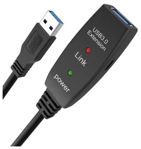 Кабель Aopen/qust USB3.0-repeater, удлинительный активный Af> 15м