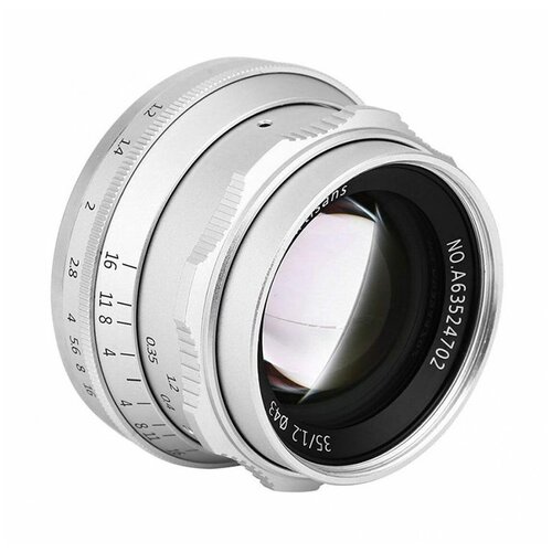Объектив 7artisans 35mm F12 Canon M серебряный 803000₽