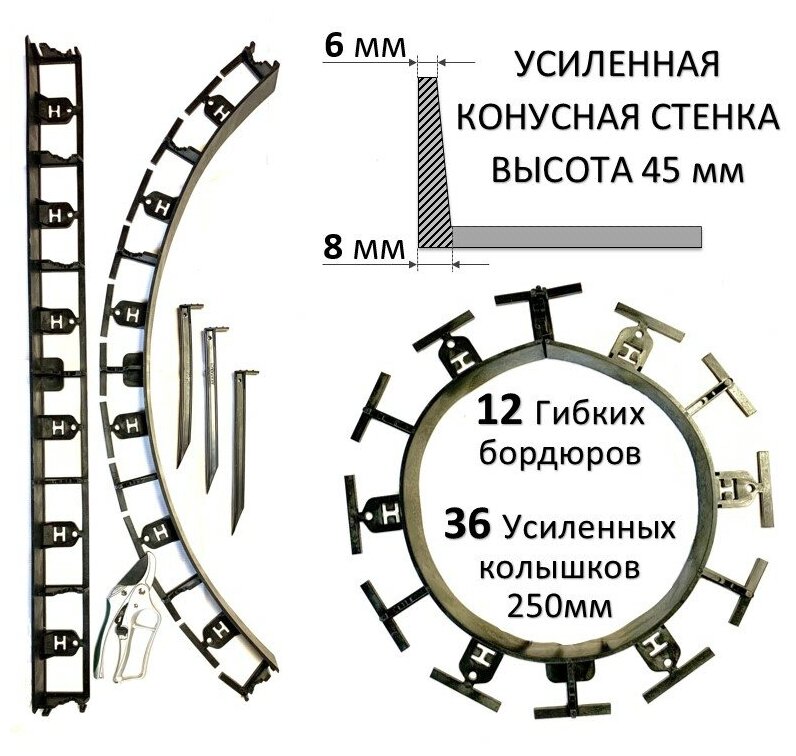 Садовый бордюр AKAPLAST