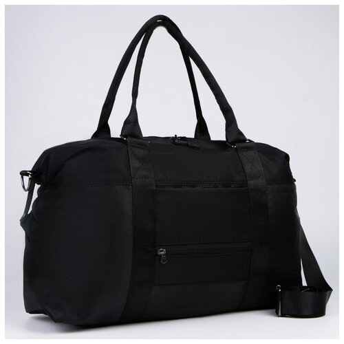 фото Сумка спортивная на молнии, 4 наружных кармана, цвет чёрный mikimarket