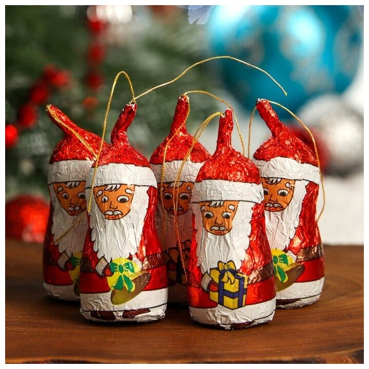 Шоколад фигурный молочный "Санта Клаус" в пакете, 63 г - фотография № 2