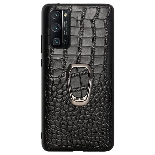 фото Чехол-накладка-бампер mypads premium для huawei honor 30 (bmh-an10) из натуральной кожи с тиснением крокодила экзотическая неповторимая фактура ручная работа черный