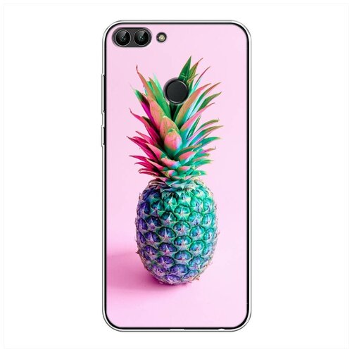 фото Силиконовый чехол "разноцветный ананас" на huawei p smart / хуавей п смарт case place