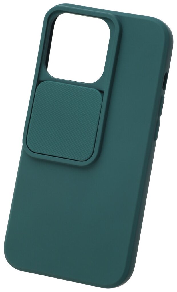 Панель пластиковая Unbroke для iPhone 13 Pro Soft case with camera slider зеленая