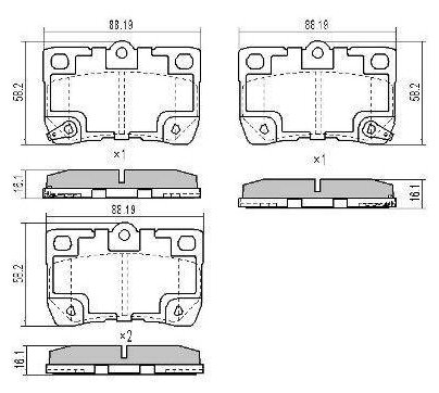 Дисковые тормозные колодки TRIALLI PF 4109 (4 шт.)