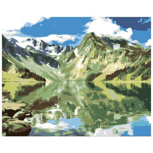 картина по номерам горное озеро 40x50 см Картина по номерам Горное озеро на стену