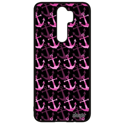 фото Новый чехол для смартфона // xiaomi redmi note 8 pro // "якорь" корабль канат, utaupia, серый