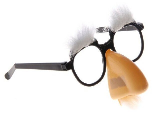 Карнавальные очки-маска брови большой нос 17 × 4 × 19 см микс