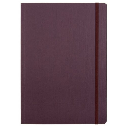 Блокнот Fabriano EcoQua Taccuino 85г/м2 А6 80 листов нелинов., с резинкой винная обложка