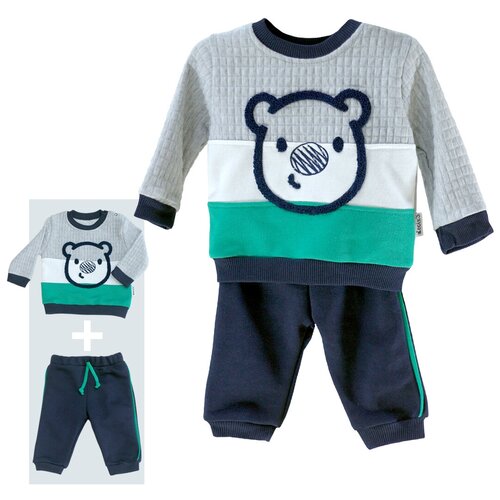 Комплект одежды для мальчика. Из 2 предметов. Джемпер, штанишки. Для мальчиков от 3 месяцев до 2 лет. Necix's. Турция.