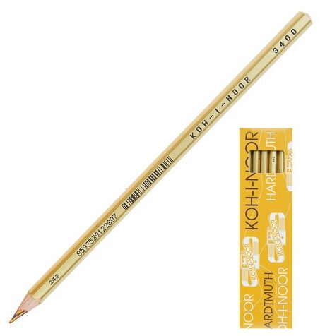 Карандаш с многоцветным грифелем KOH-I-NOOR, "Aristochrom", 3,8 мм, заточенный, 3400000002KD 3 шт
