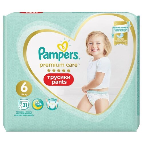 Трусики Pampers Premium Care 6 15+кг, 31шт, комплект: 3 упаковки