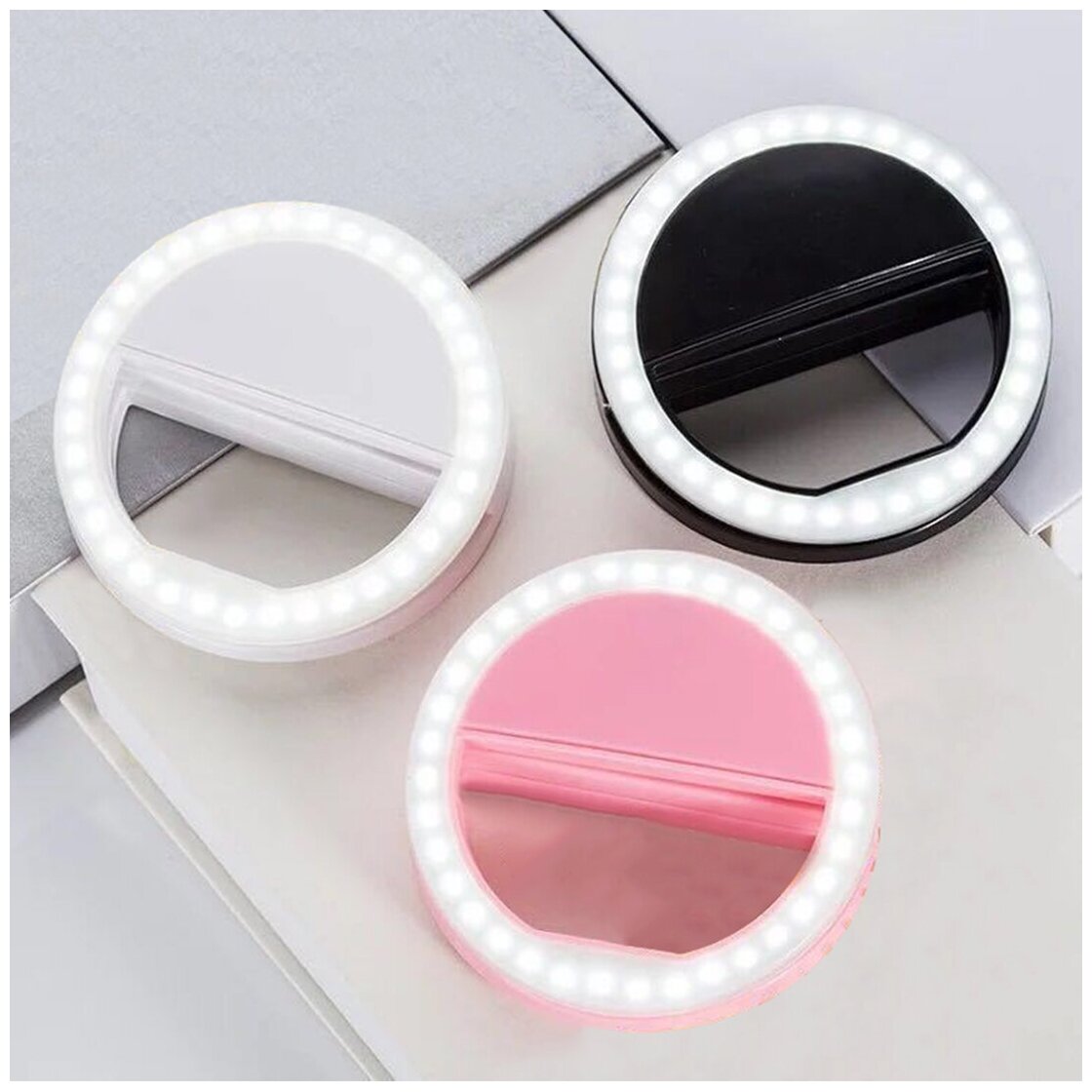 Selfie Ring Light USB Селфи-лампа дляартфона / мини селфи кольцо для телефона / лампа для мобильной фото видео съемки D 85