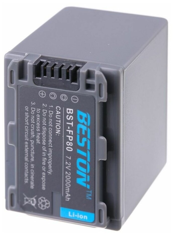 Аккумулятор BESTON для фотоаппаратов SONY BST-NP-FP80 (FP50, FP70), 7.2 В, 2000 мАч