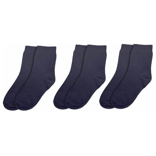 фото Носки "на каждый день" 80% хлопка гранд nez_tcl12, 3шт, 12-14, синий