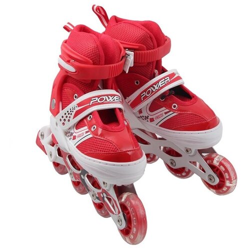 Ролики (коньки роликовые) раздвижные "Saimaa" DJS-603 размер S (31-34) цвет красный